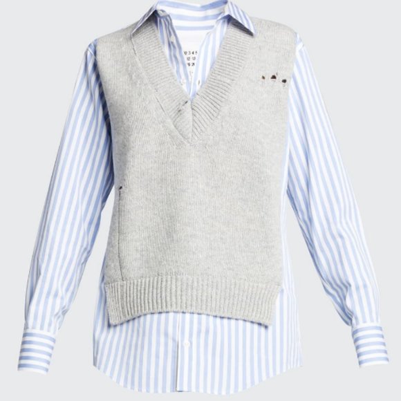 Maison Martin Margiela Sweaters - Maison Margiela Sweater Vest with Shirt